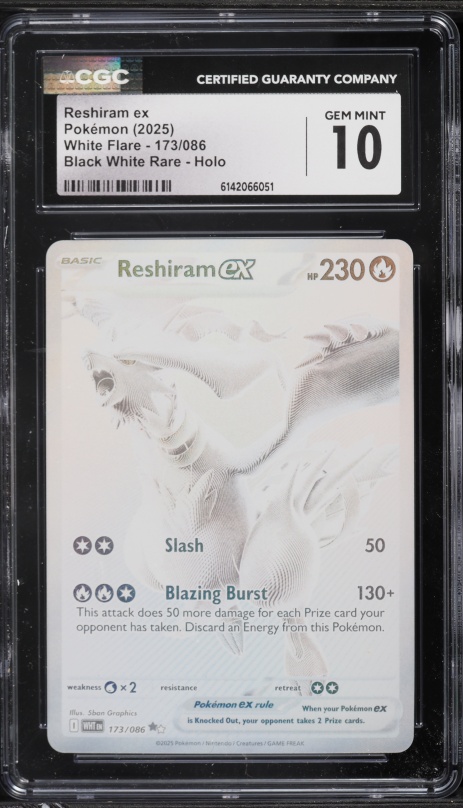 2025 Pokemon Japanese SV White Flare BW Rare Reshiram #174 BGS 9.5