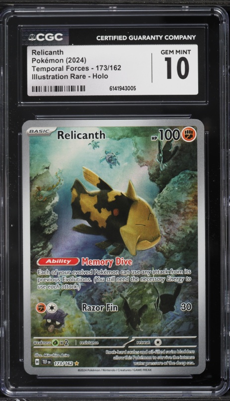 2024 Pokemon Scarlet & Violet Temporal Forces IR Relicanth #173 CGC 10 GEM MINT