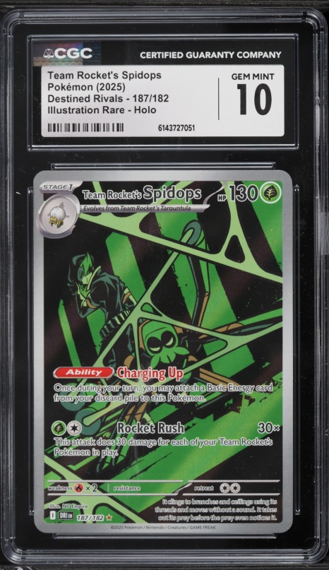 2025 Pokemon SV Destined Rivals Full Art Team Rocket's Spidops