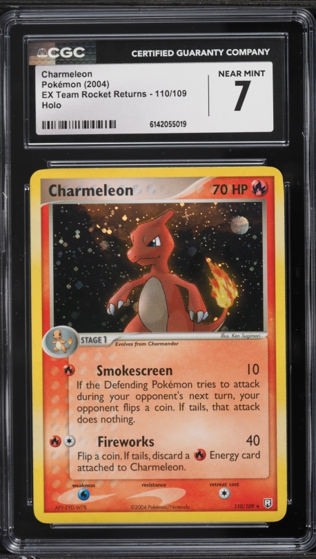 rare charmeleon card 2004 Pokemon EX Team Rocket Returns Holo Charmeleon #110 CGC 7 NRMT on  Fanatics Collect