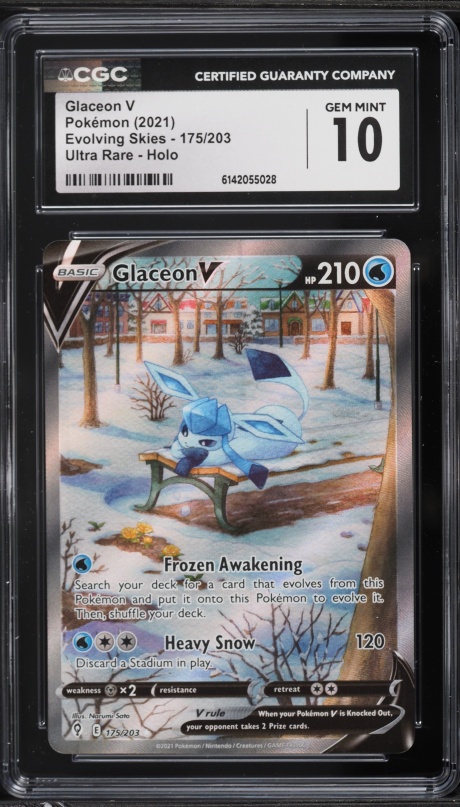 glaceon v pokemon card Glaceon V 038/159 Crown Zenith Holo Ultra Rare Pokemon Card TCG English NM