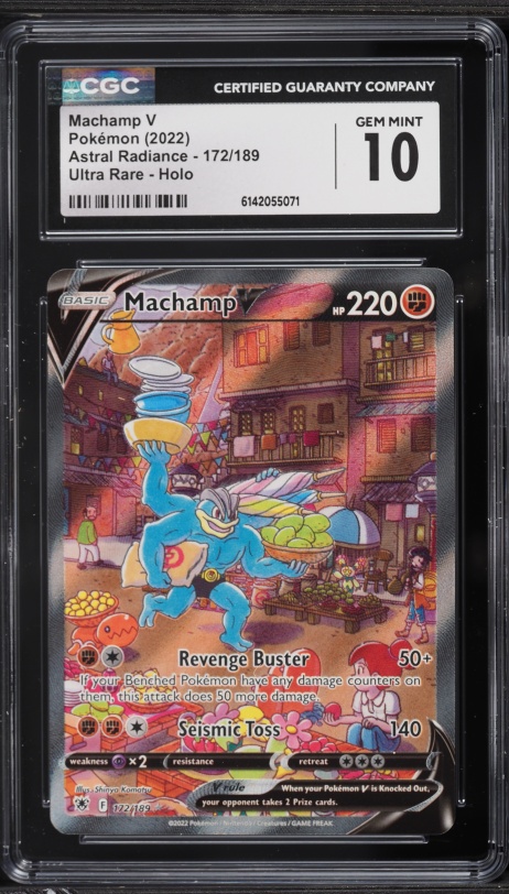 machamp v pokemon card #172 EXTENDED ART this attack does 50 more damage Machamp V (Full Art) 171