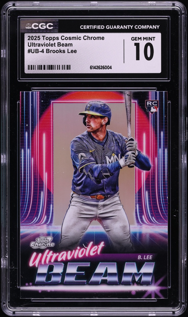 2025 Topps Chrome Cosmic Ultraviolet Beam Brooks Lee ROOKIE #UB-4 CGC 10 GEM MINT