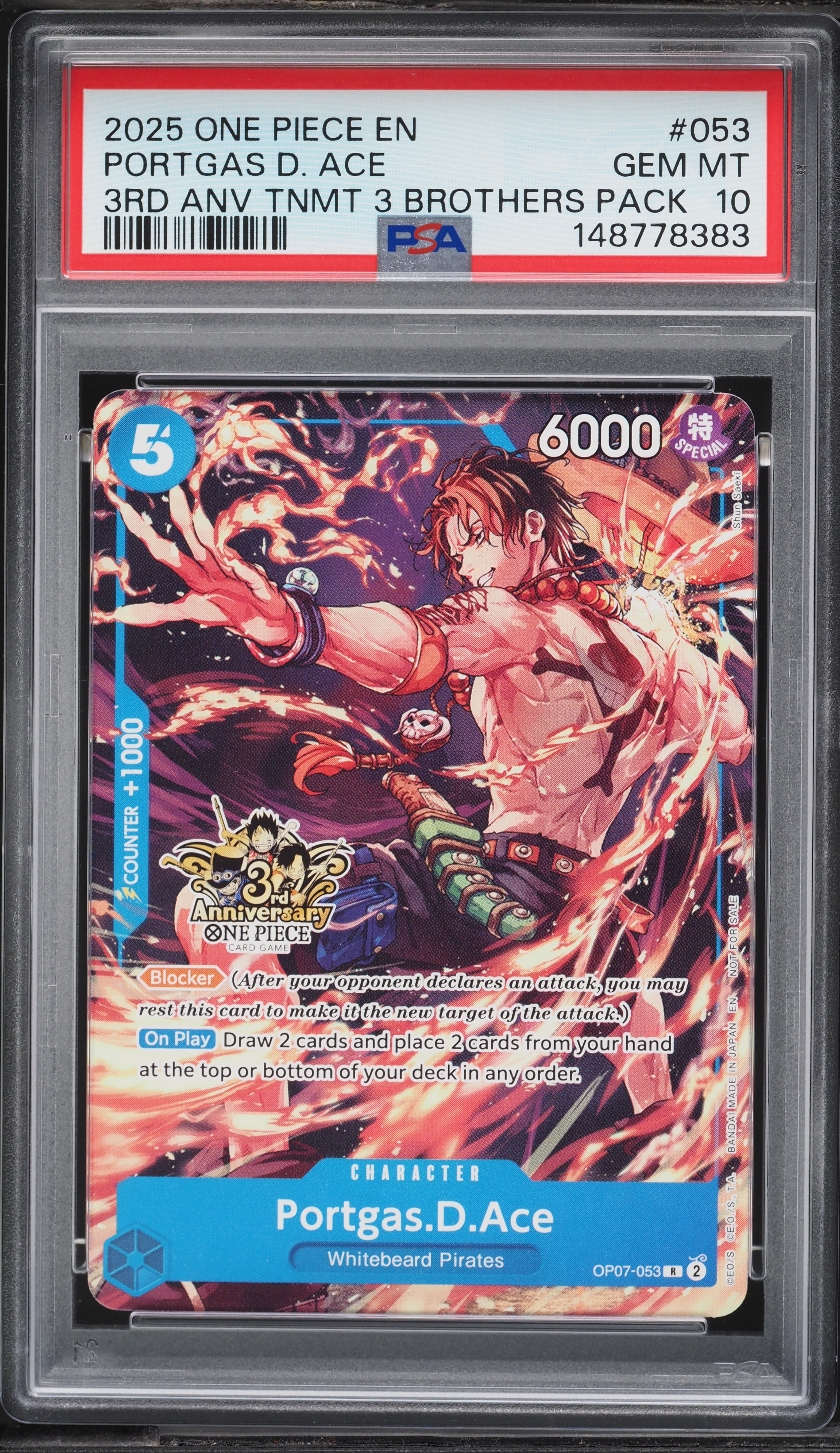 2025 One Piece 3rd Anniversary Tournament 3 Brothers Pack Portgas