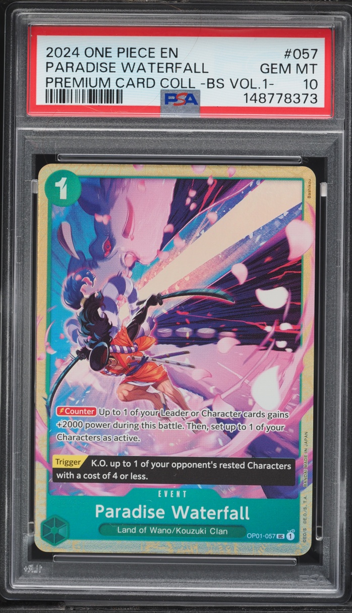 2024 One Piece Premium Collection Best Selection Vol. 1 Paradise Waterfall #OP01-057 PSA 10 GEM