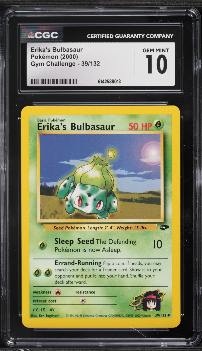 2000 Pokemon Gym Challenge Erika's Bulbasaur #39 CGC 10 GEM MINT graded card