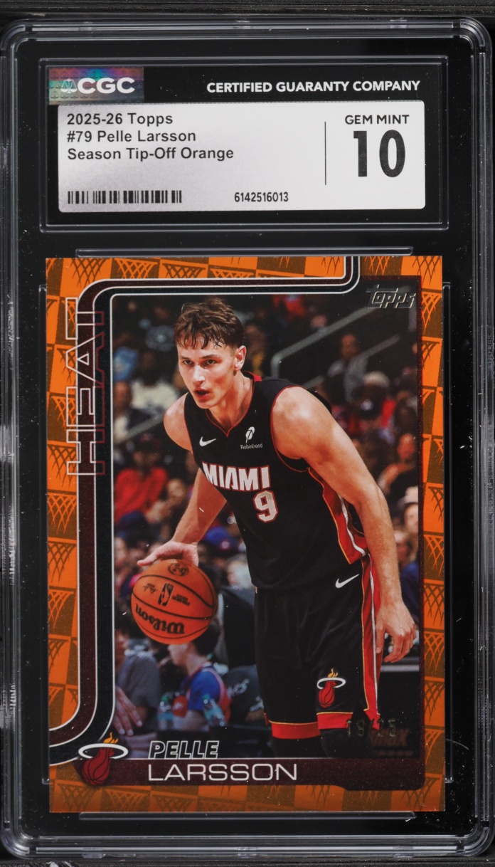 2025 Topps Season Tip-Off Orange Pelle Larsson /25 #79 CGC 10 GEM MINT