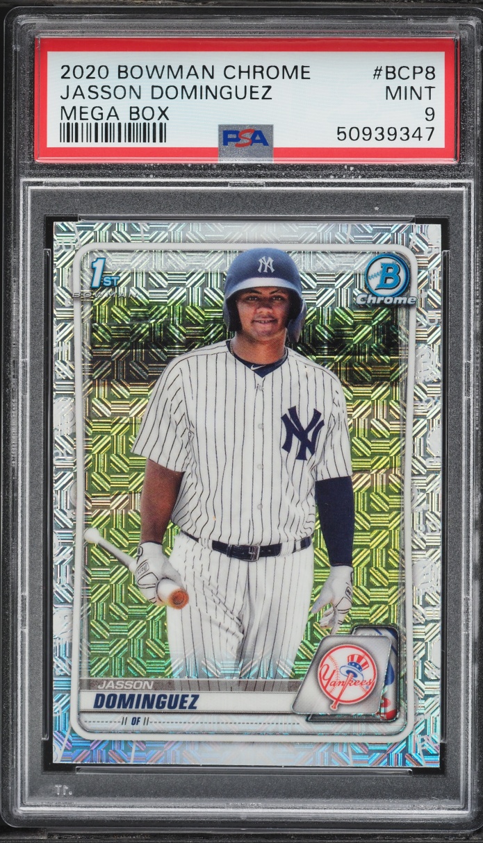 2020 Bowman Chrome Mega Box Jasson Dominguez PROSPECT #BCP-8 PSA 9 MINT