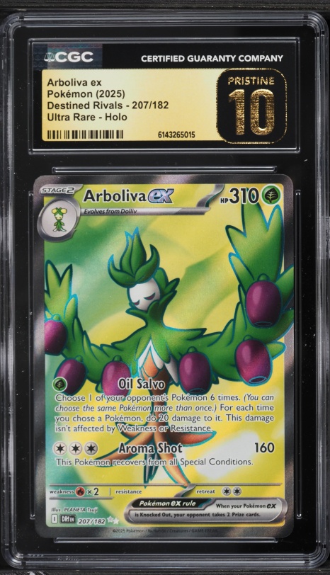 2025 Pokemon Scarlet & Violet Destined Rivals Full Art Arboliva ex #207 CGC 10 PRISTINE