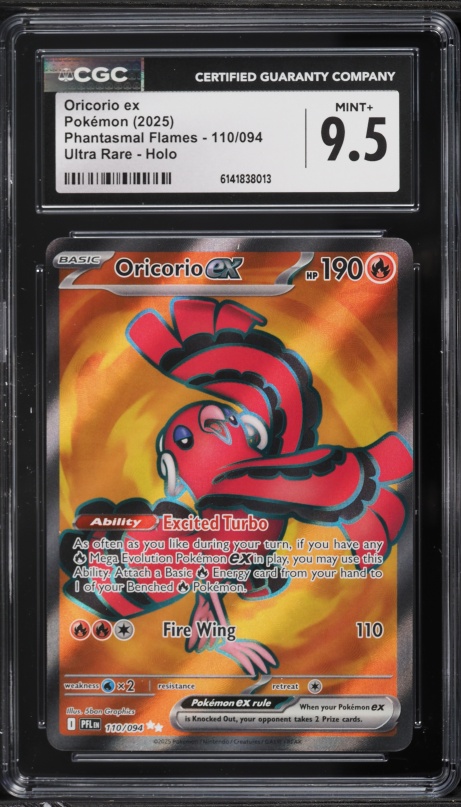 2025 Pokemon Mega Evolution Phantasmal Flames Full Art Oricorio ex #110 CGC 9.5 MINT+