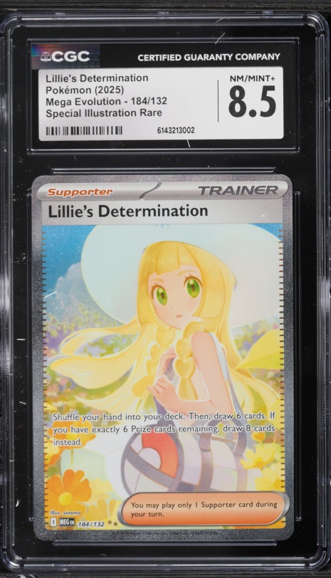 2025 Pokémon Lillie's Determination PSA9 2025 Pokemon Mega Evolution SIR Lillie's Determination #184 PSA 9