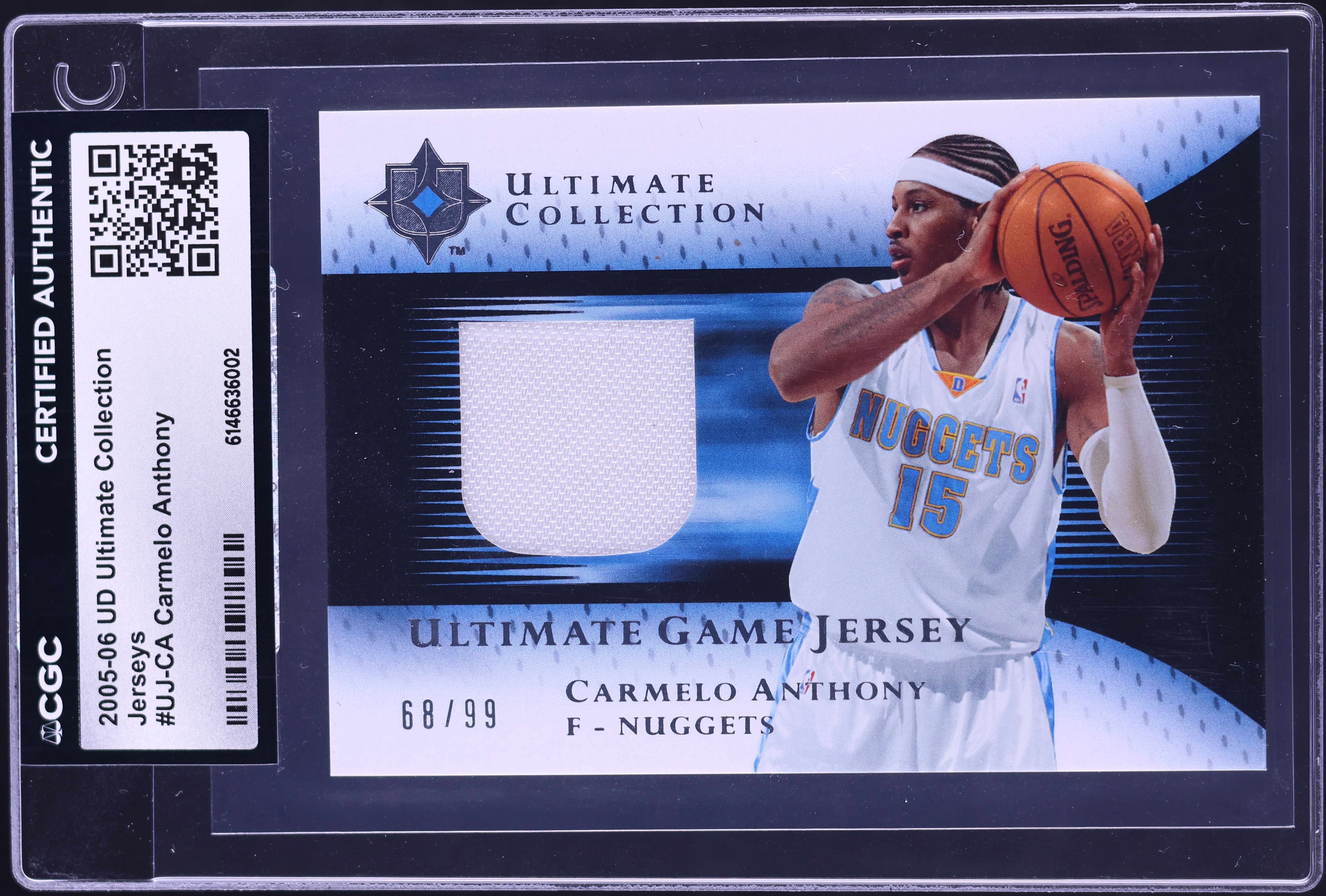 2005 Ultimate Collection Jerseys Carmelo Anthony PATCH /99 #UJ-CA 