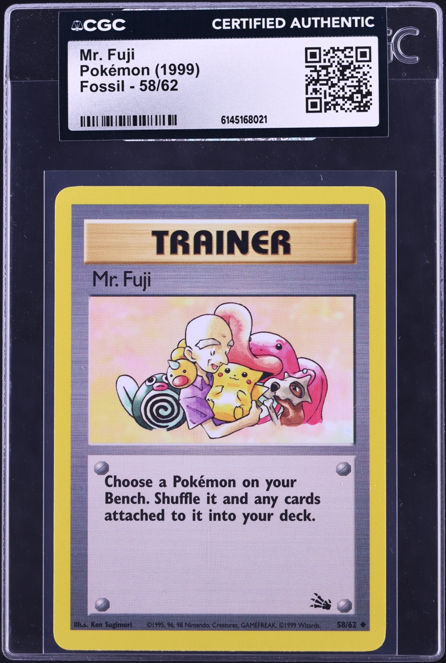 1999 Pokemon Fossil Mr. Fuji #58 CGC AUTH