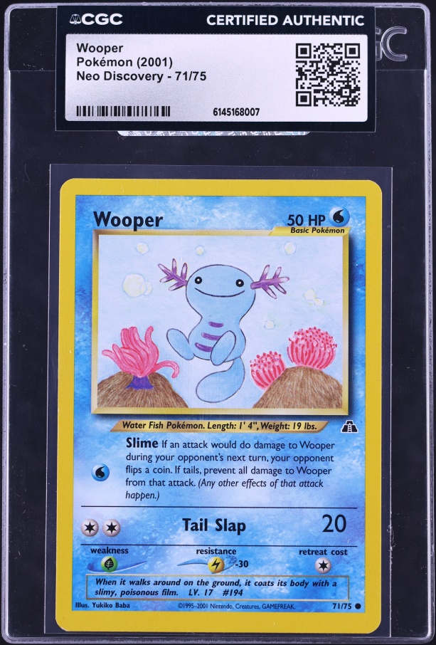 2002 Pokemon Japanese McDonald's Promo Wooper #022/P PSA 9 MINT on