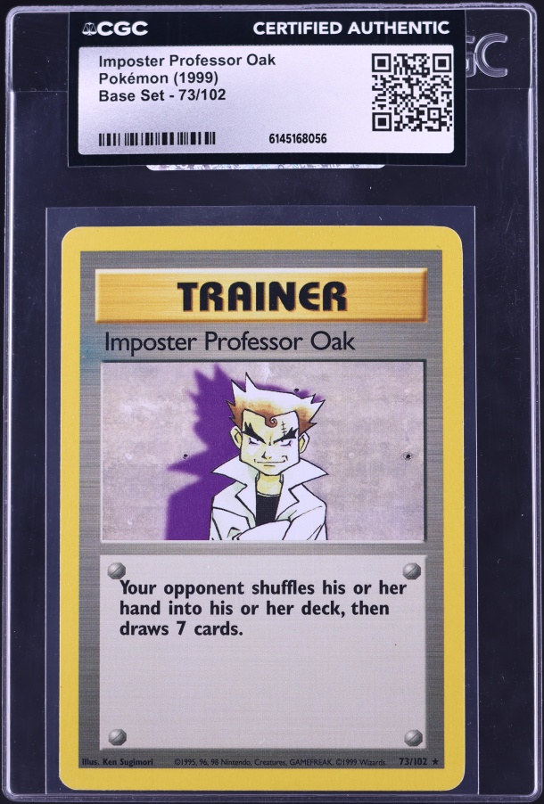 1999 Pokemon Base Set Shadowless Professor Oak #88 PSA 10 GEM MINT