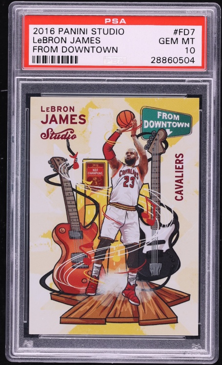 2016 Panini Studio From Downtown LeBron James #FD7 PSA 10 GEM MINT