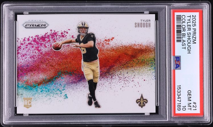 2025 Panini Prizm Color Blast Tyler Shough ROOKIE #21 PSA 10 GEM MINT