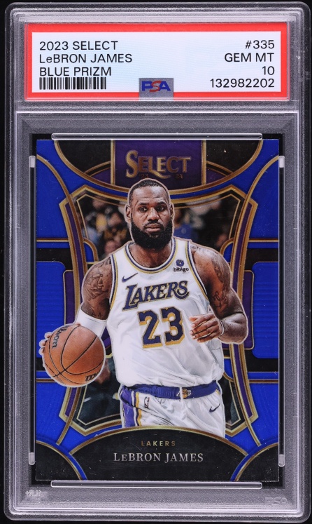 2023 Select Mezzanine Blue Prizm LeBron James #335 PSA 10 GEM MINT