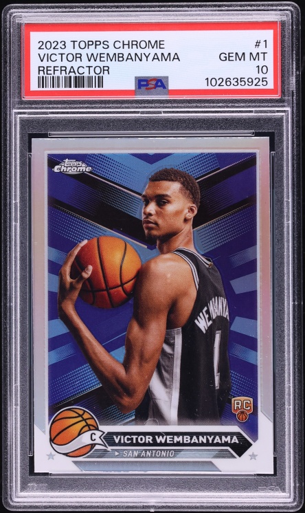 2023 Topps Chrome Refractor Victor Wembanyama ROOKIE #1 PSA 10 GEM MINT