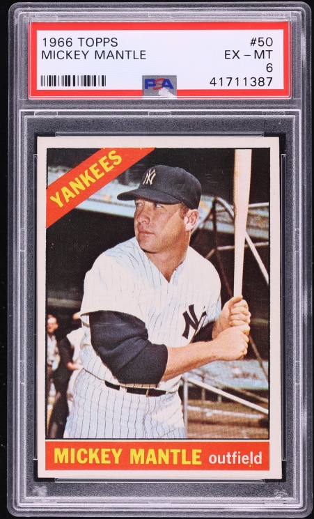 1966 Topps Mickey Mantle #50 PSA 6 EXMT