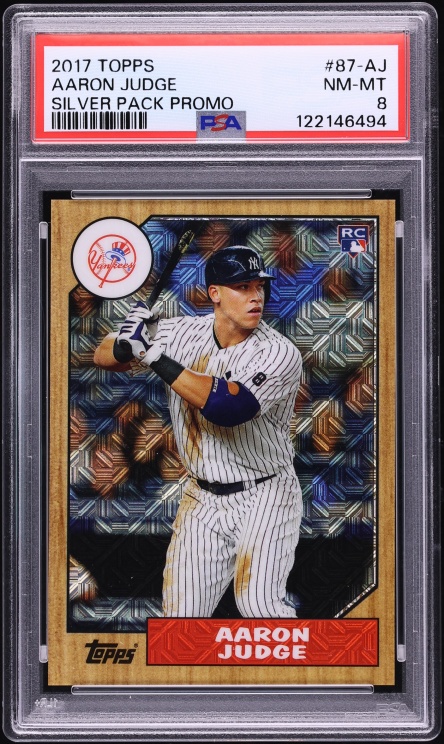 2017 Topps Silver Pack '87 Promo Aaron Judge ROOKIE #87-AJ PSA 8 NM-MT