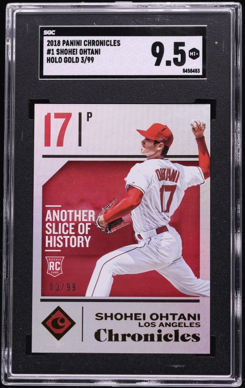 2018 Panini Chronicles Holo Gold Shohei Ohtani ROOKIE /99 #1 SGC 9.5 MINT+