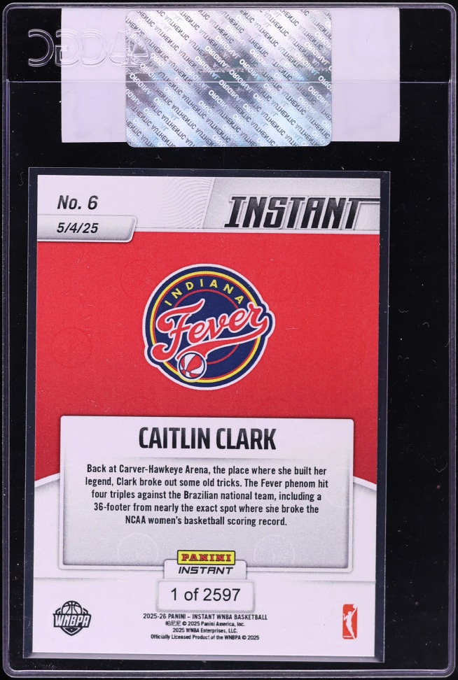 2025 Panini Instant WNBA Caitlin Clark /2597 #6 CGC AUTH