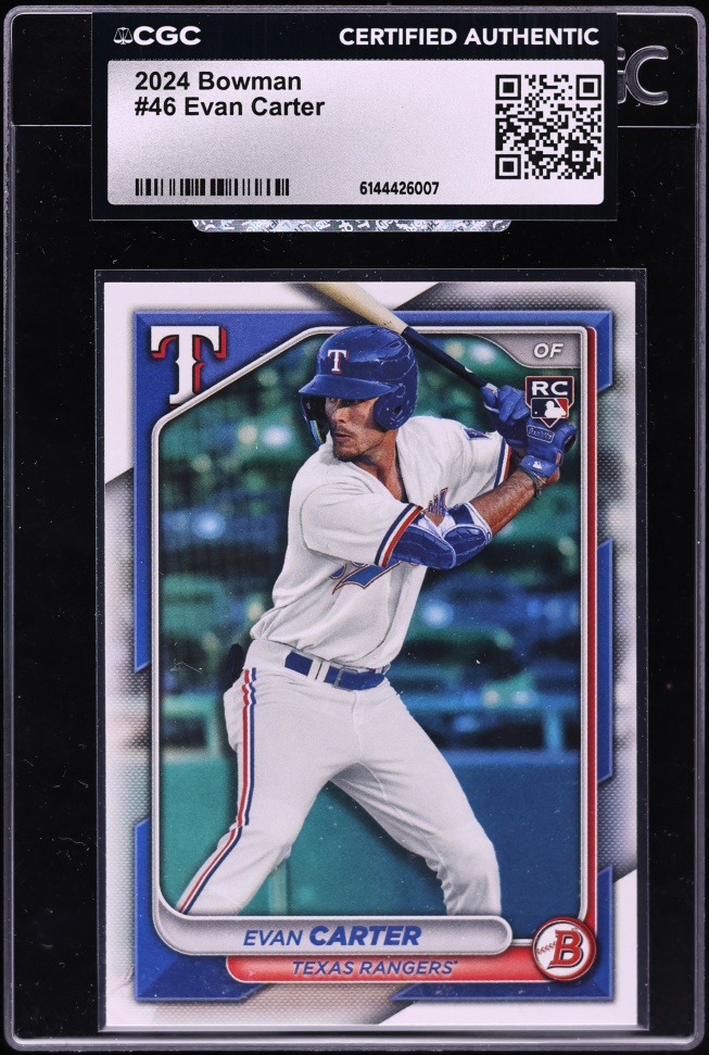 2024 Bowman Evan Carter ROOKIE #46 CGC AUTH