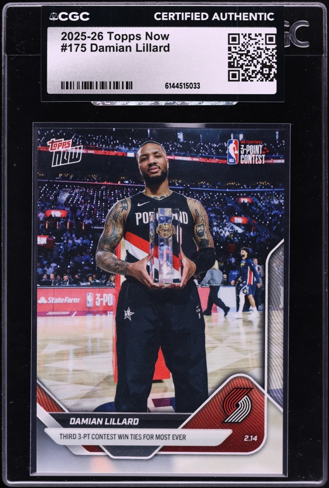 2025 Topps Now Damian Lillard #175 CGC AUTH