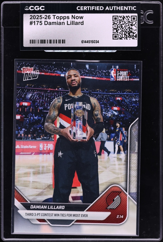 2025 Topps Now Damian Lillard #175 CGC AUTH