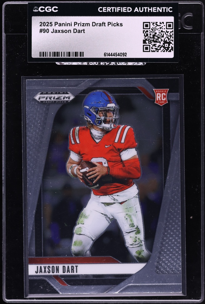 2025 Panini Prizm Draft Picks Jaxson Dart ROOKIE #90 CGC AUTH