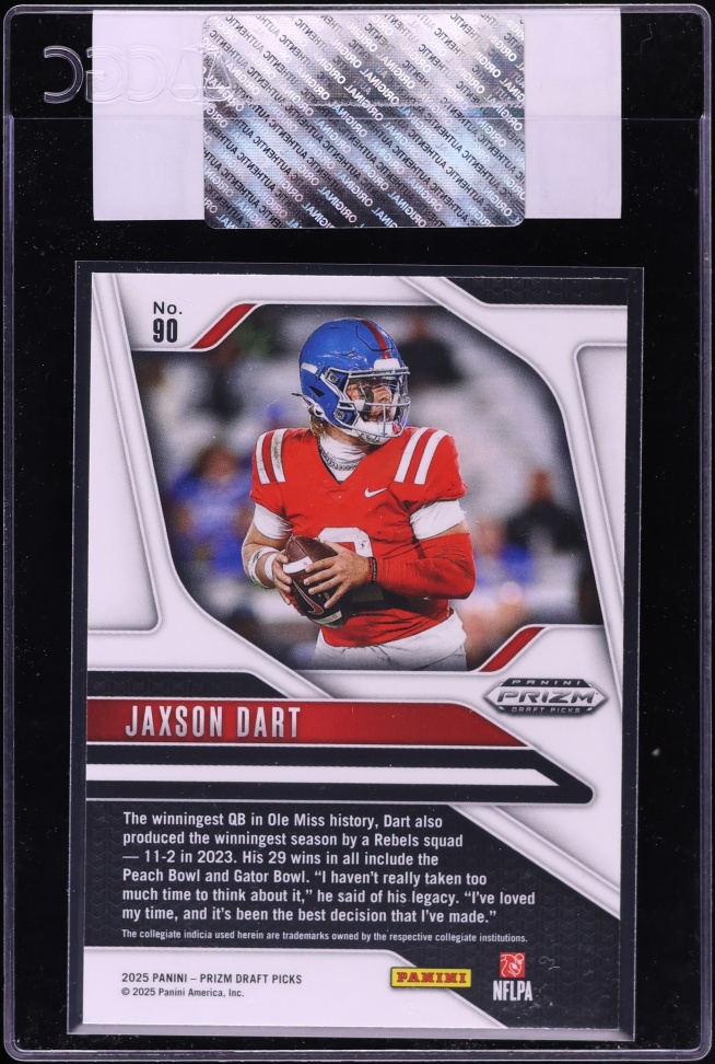 2025 Panini Prizm Draft Picks Jaxson Dart ROOKIE #90 CGC AUTH