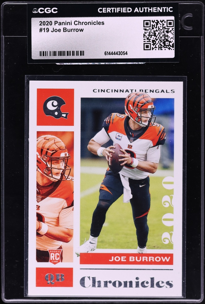 2020 Panini Chronicles Joe Burrow ROOKIE #19 CGC AUTH