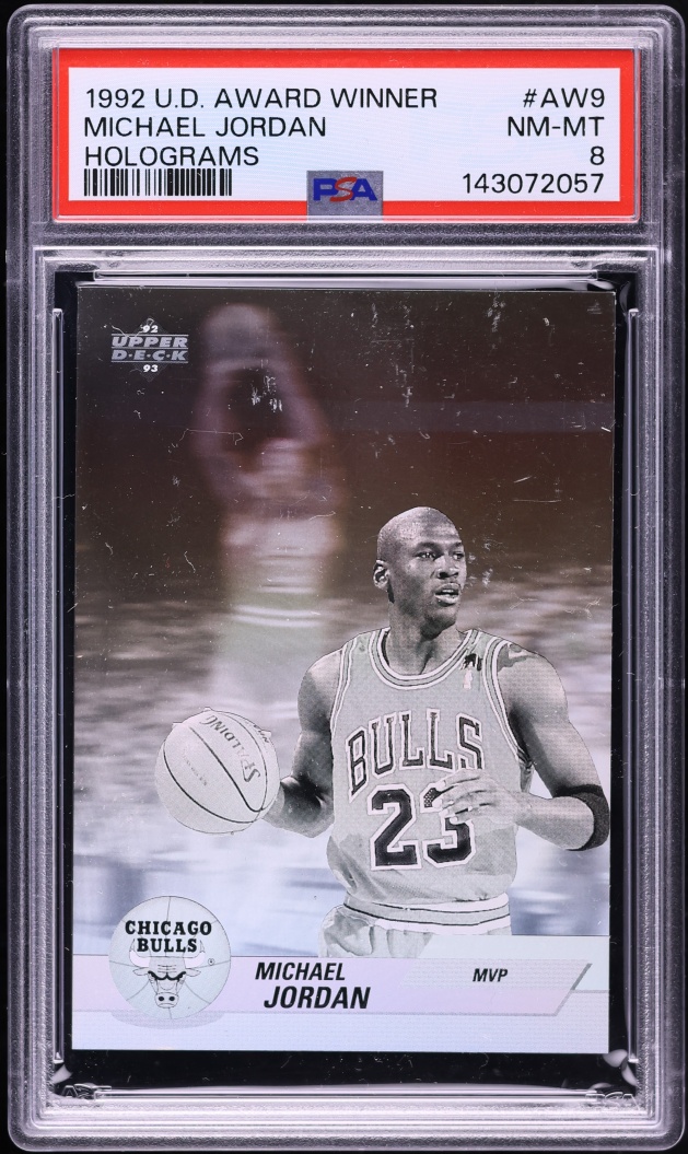1992 Upper Deck Award Winner Holograms Michael Jordan #AW9 PSA 8 NM-MT