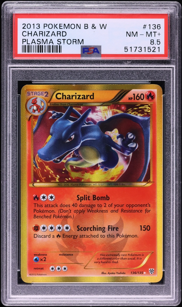 charizard pokemon card black and white Celebrations Ultra Premium Collection Metal #4 PSA 8 Fire Rarity 2012 Pokemon Black & White