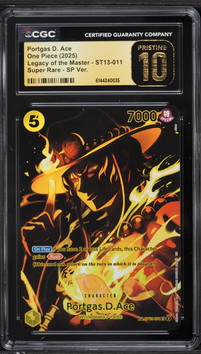 2025 One Piece Legacy Of Master SP SR Portgas D. Ace #ST13-011 CGC 10 PRISTINE