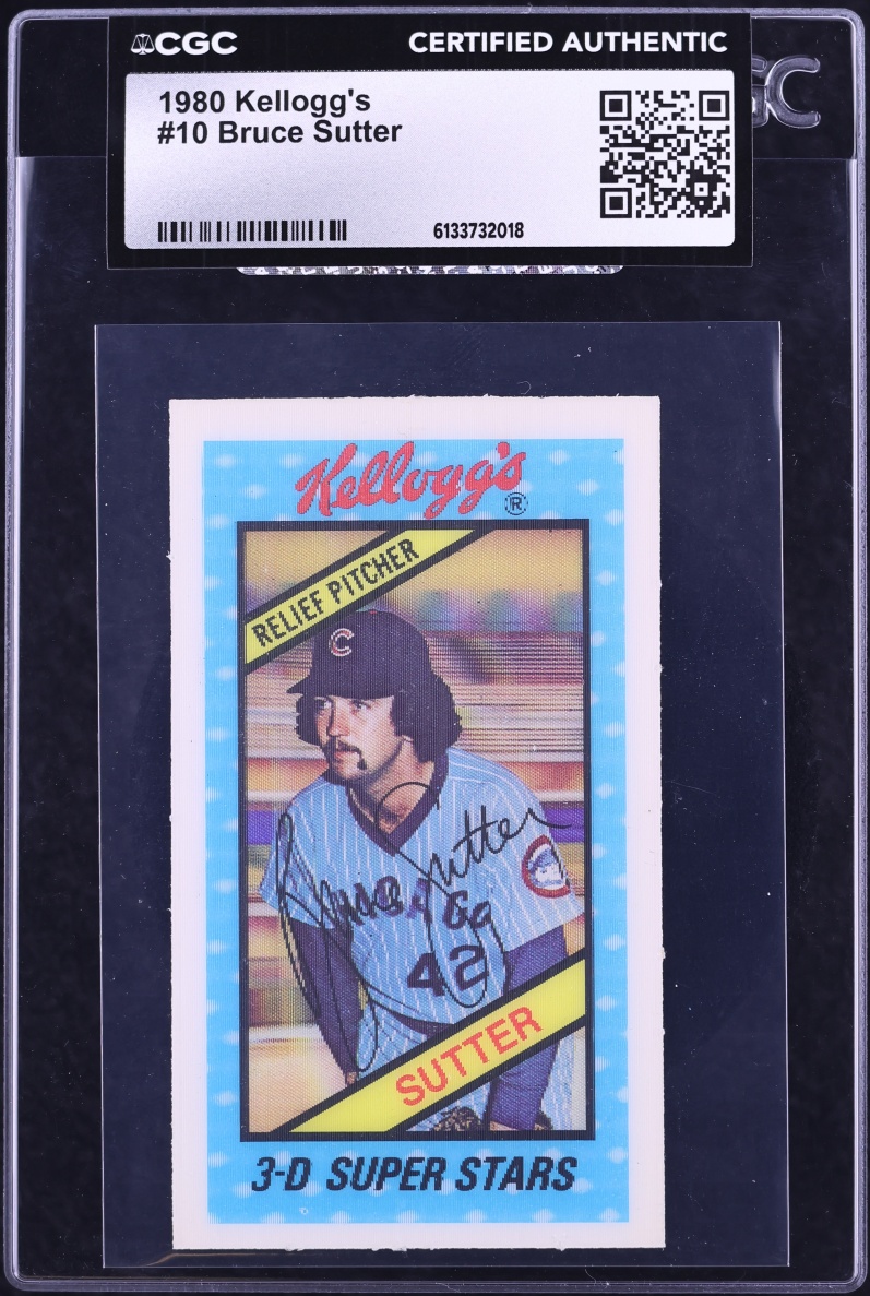 1980 Kellogg's Bruce Sutter #10 CGC AUTH