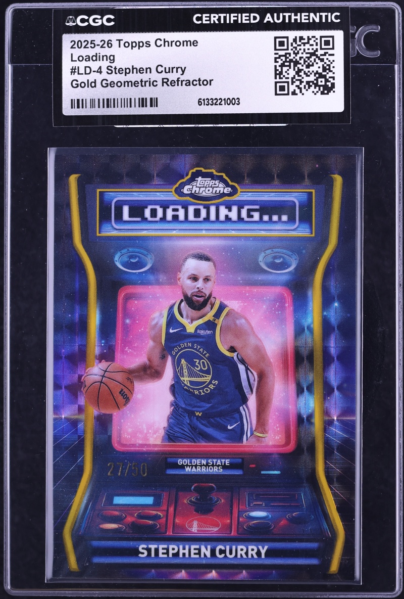 2025 Topps Chrome Loading Gold Geometric Refractor Stephen Curry /50 #LD-4 CGC AUTH