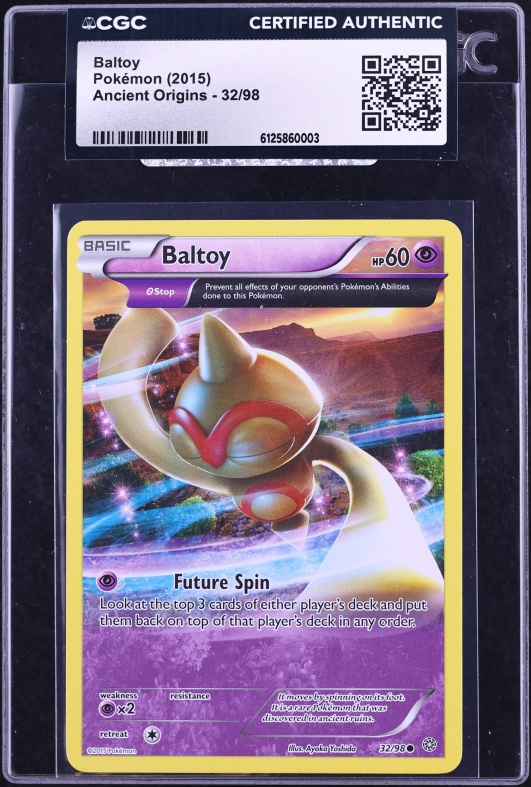 2015 Pokemon XY Ancient Origins Baltoy #32 CGC AUTH