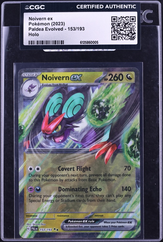 2023 Pokemon Scarlet & Violet Paldea Evolved Holo Noivern Ex #153 CGC AUTH