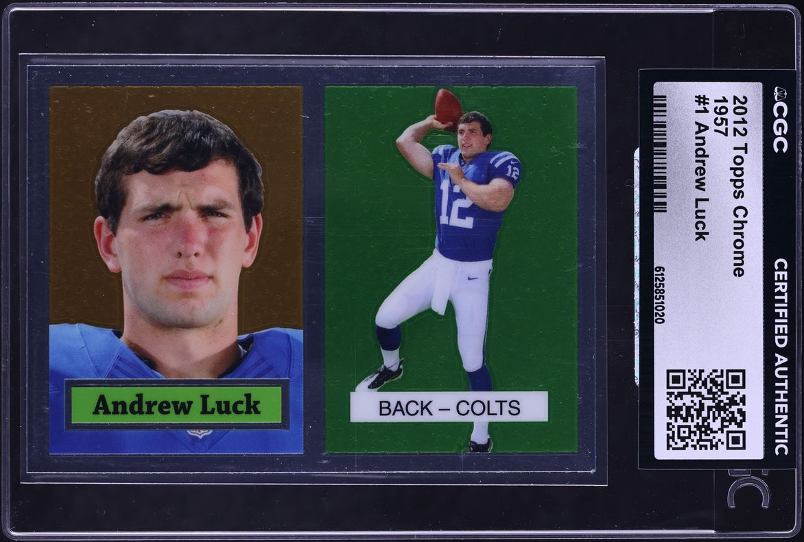 2012 Topps Chrome 1957 Andrew Luck ROOKIE #1 CGC AUTH
