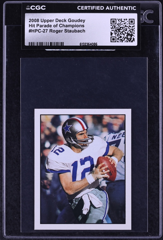 2008 Upper Deck Goudey Hit Parade Of Champions Roger Staubach #HPC-27 CGC AUTH
