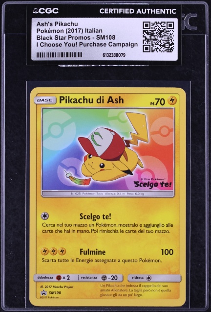 2017 Pokemon Sun & Moon Promo I Choose You! Ash's Pikachu #SM108