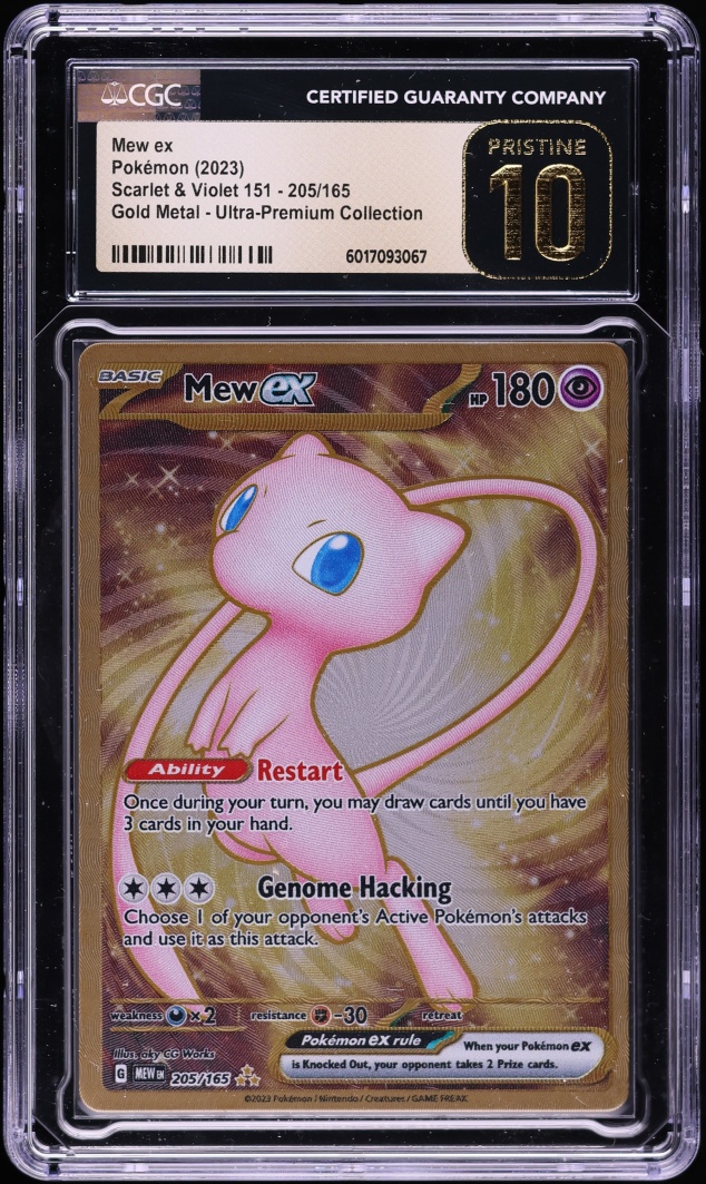 2023 Pokemon Scarlet & Violet 151 Ultra Premium Metal Gold Rare Mew EX #205 CGC 10 PRISTINE