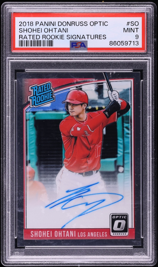 2018 Donruss Optic Shohei Ohtani ROOKIE AUTO #RRS-SO PSA 9 MINT