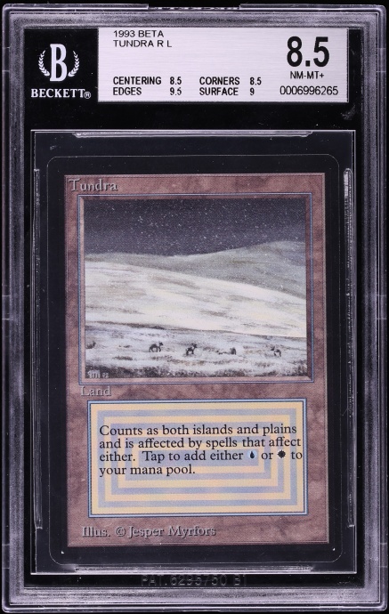 1993 Magic The Gathering MTG Alpha Dual Land Tundra BGS 9 MINT on