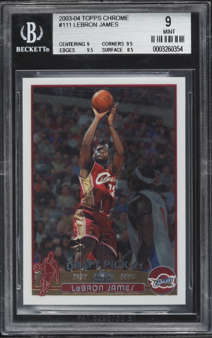 2003 Topps Chrome LeBron James ROOKIE #111 BGS 9 MINT