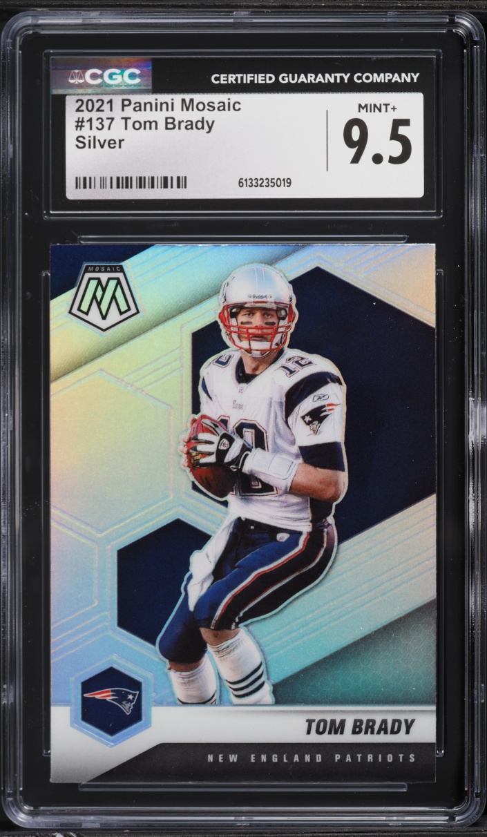 2021 Panini Mosaic Silver Tom Brady #137 CGC 9.5 MINT+