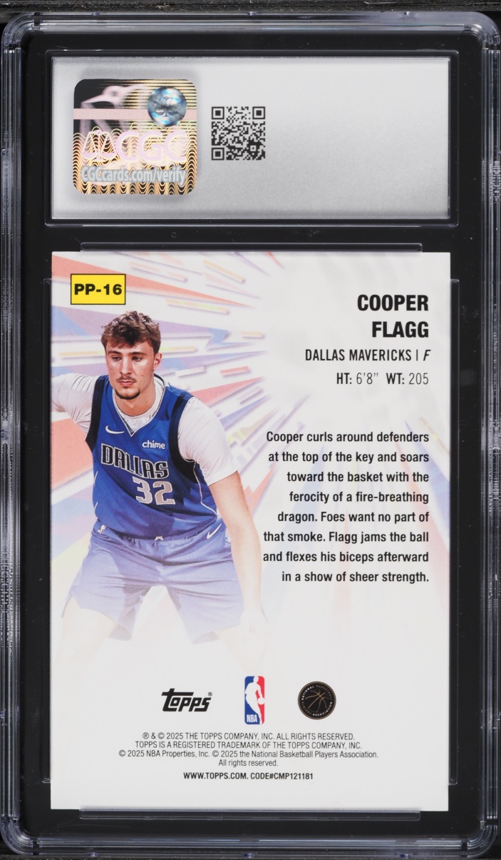 2025 Topps Power Players Cooper Flagg ROOKIE #PP-16 CGC 9.5 MINT+
