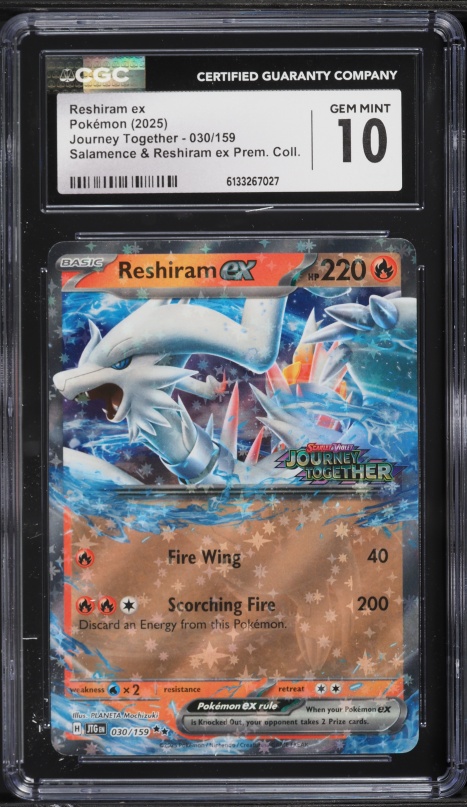 2025 Pokemon SV Journey Together Salamence Premium Collection Reshiram EX #30 CGC 10 GEM MINT